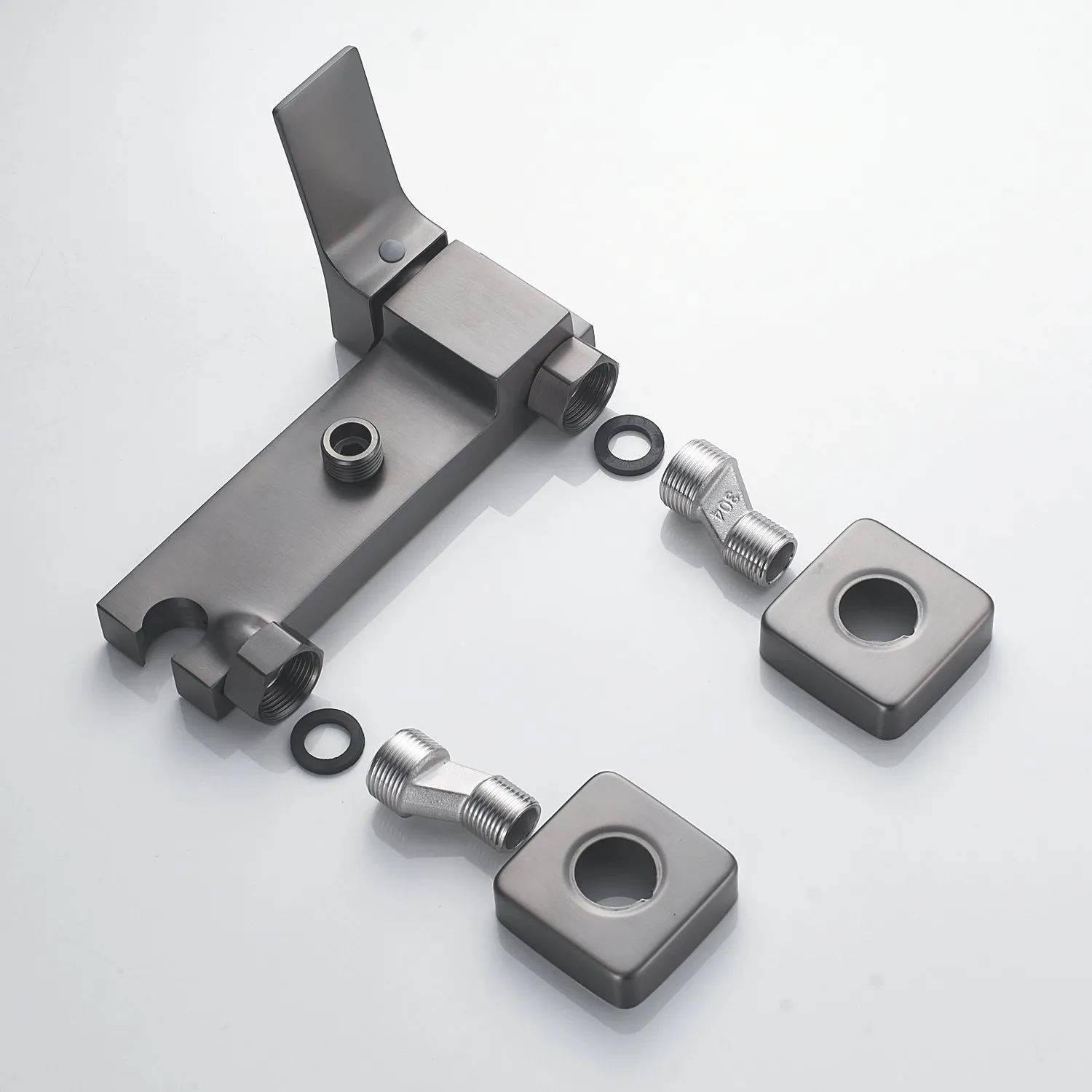 Гигиенический душ со смесителем Shevanik S4005T-1, оружейная сталь