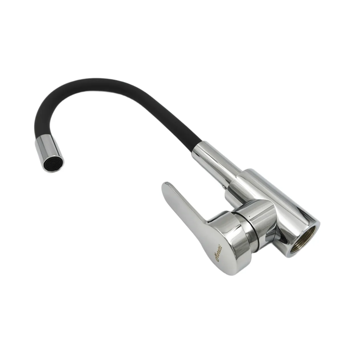 Смеситель для кухни с гибким изливом Maretti Project PC31RGZ32, хром/черный