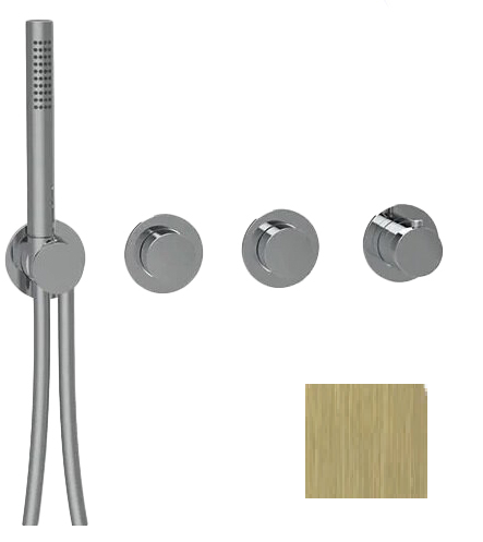 Смеситель для душа Almar Modular Push, на 2 потребителя, High Brass Brushed PVD (E180433.HB)