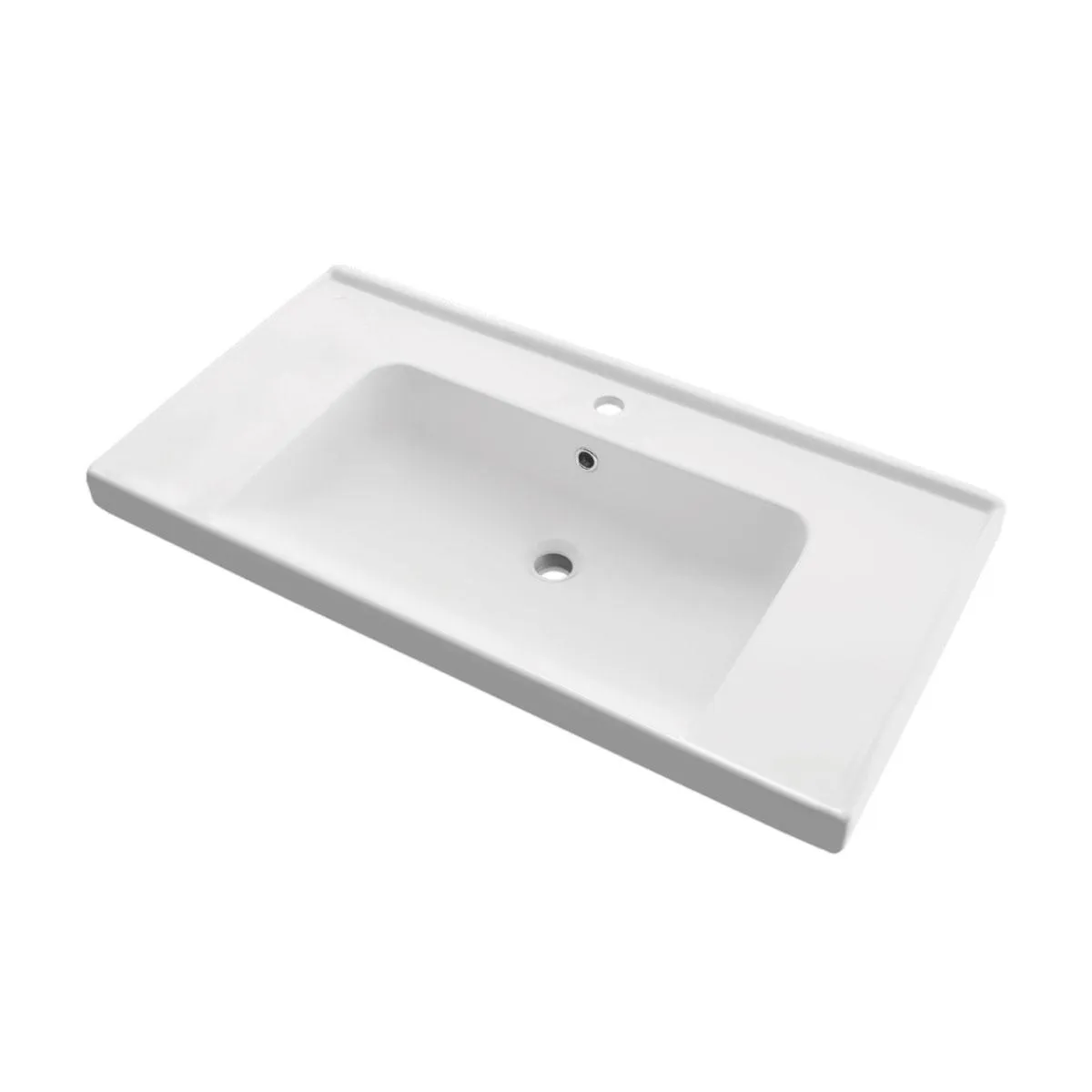 Тумба под раковину подвесная Dreja Perfecto 90 см, дуб эврика/белый