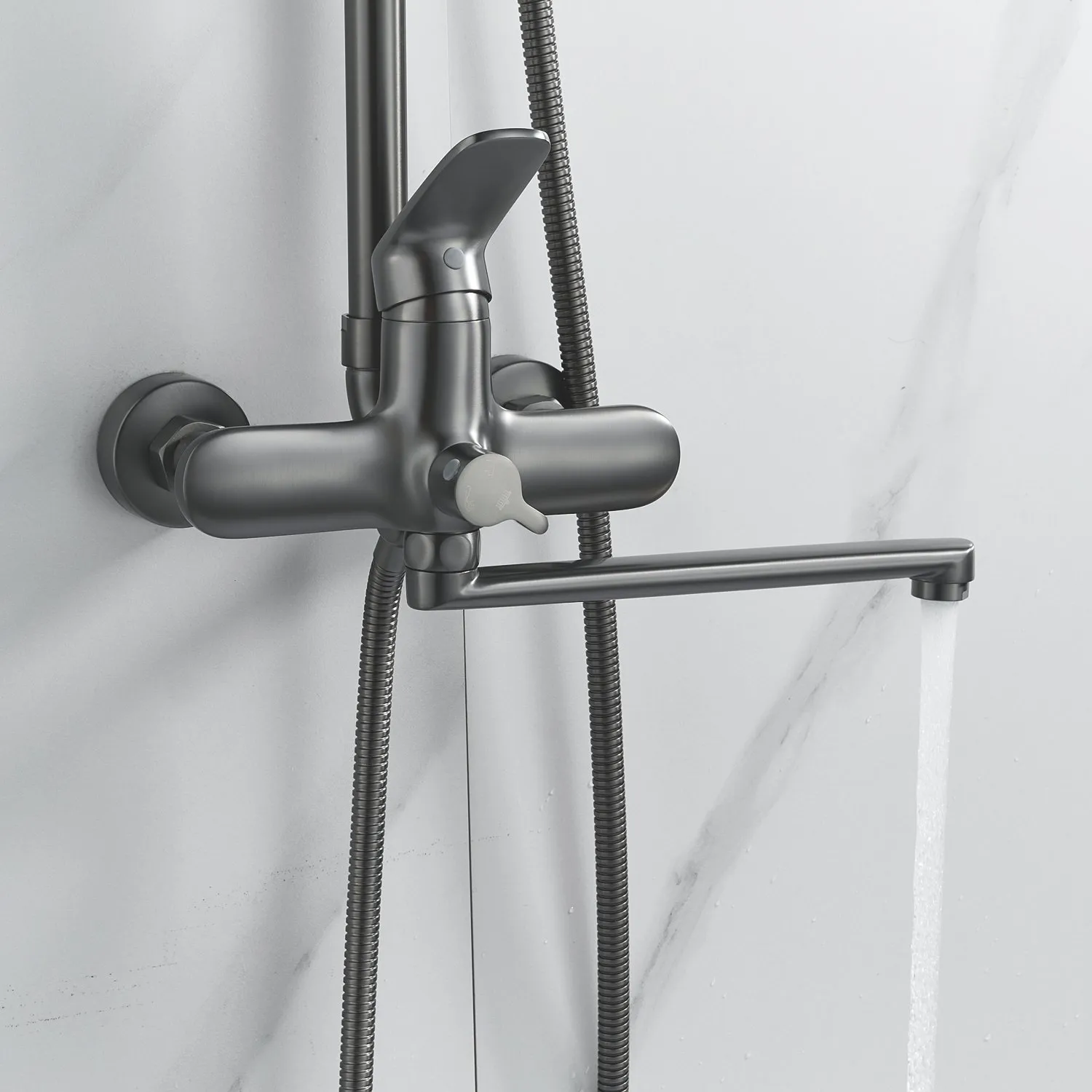 Душевая система Raffine F3685T, оружейная сталь