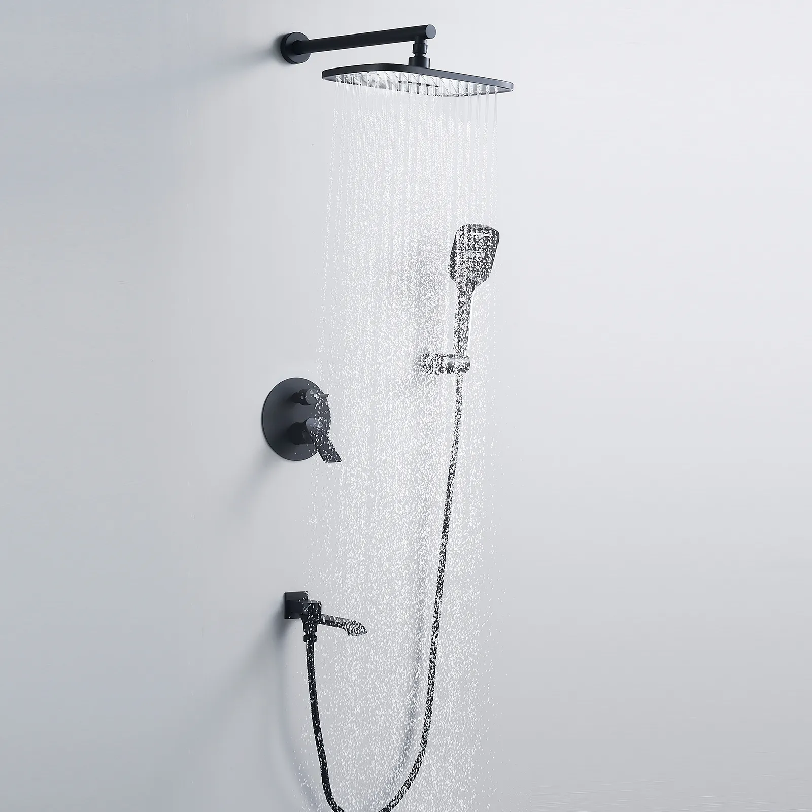 Душевая система встраиваемая Shevanik S4135H, черный