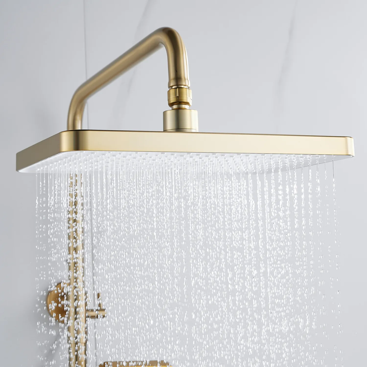 Душевая система Shevanik S4226G, золотой сатин