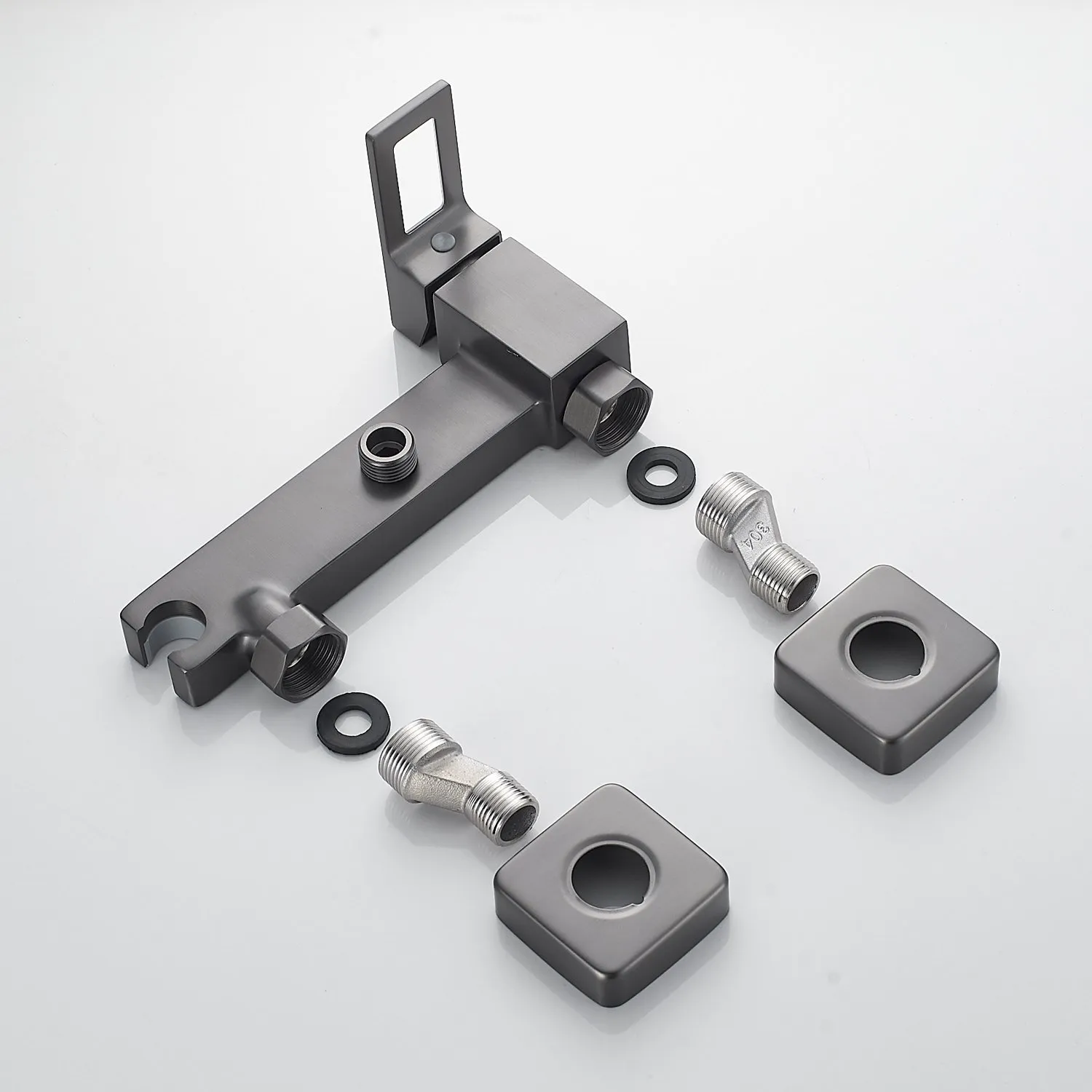 Гигиенический душ со смесителем Raffine F0596T-1, оружейная сталь