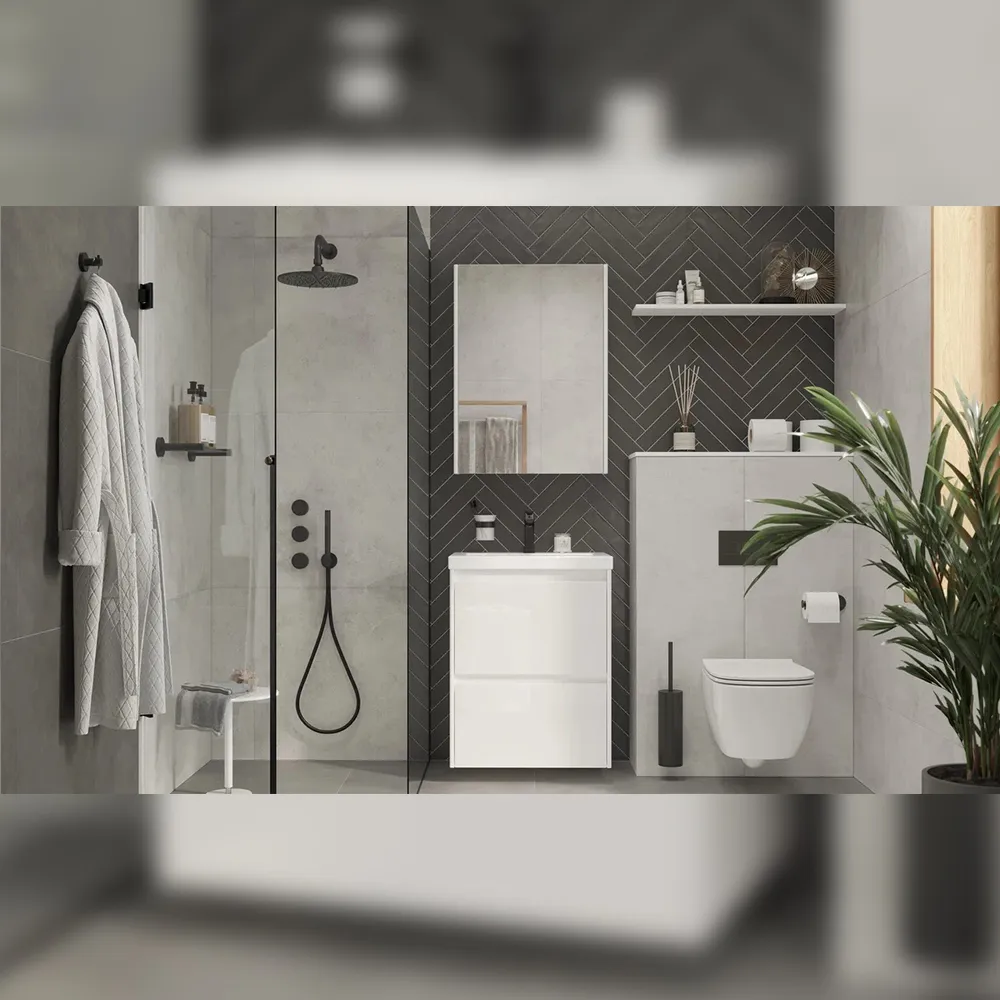 Тумба с раковиной подвесная Velvex Klaufs tp.KLA.COM.60.2Y, 60 см