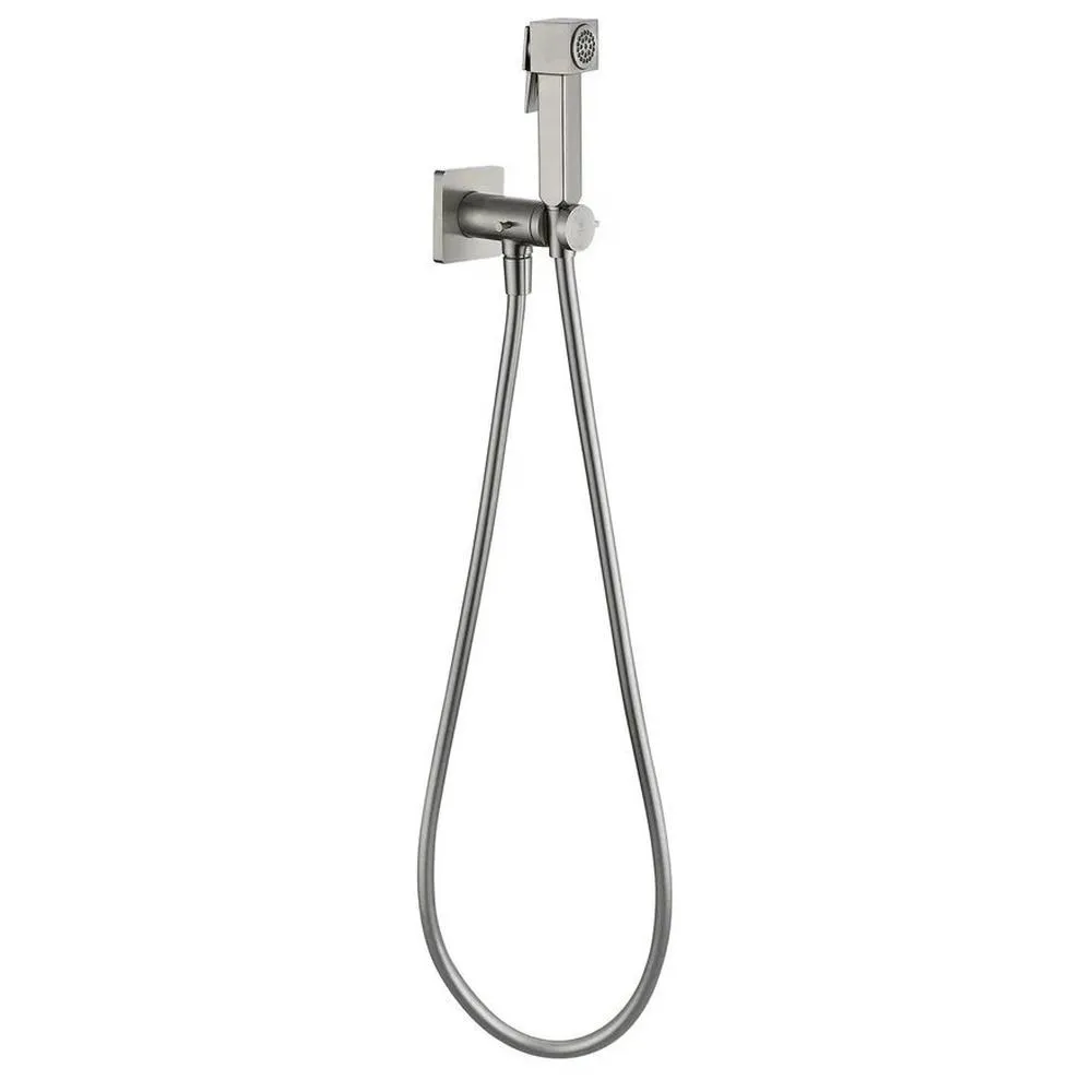 Гигиенический душ со смесителем встраиваемый Grocenberg GB005NK, никель