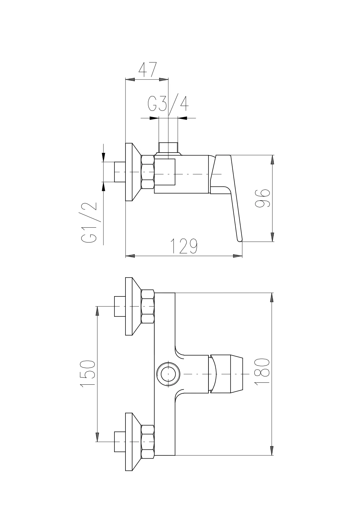 Смеситель для душа Rav Slezak Colorado CO182.5Z, золото