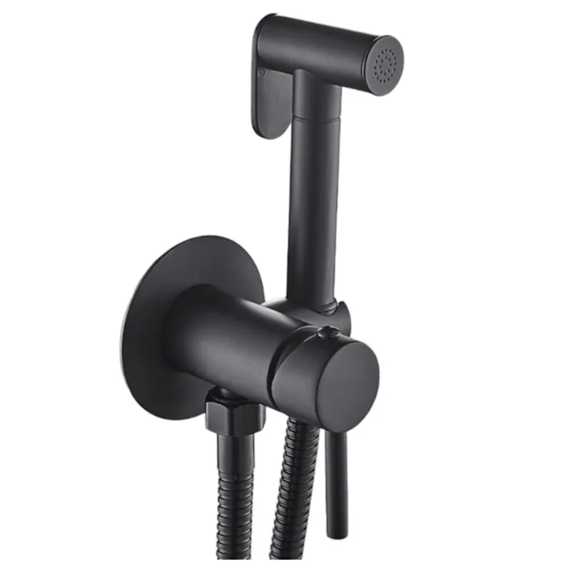 Гигиенический душ со смесителем встраиваемый ESKO SMH01Black, черный