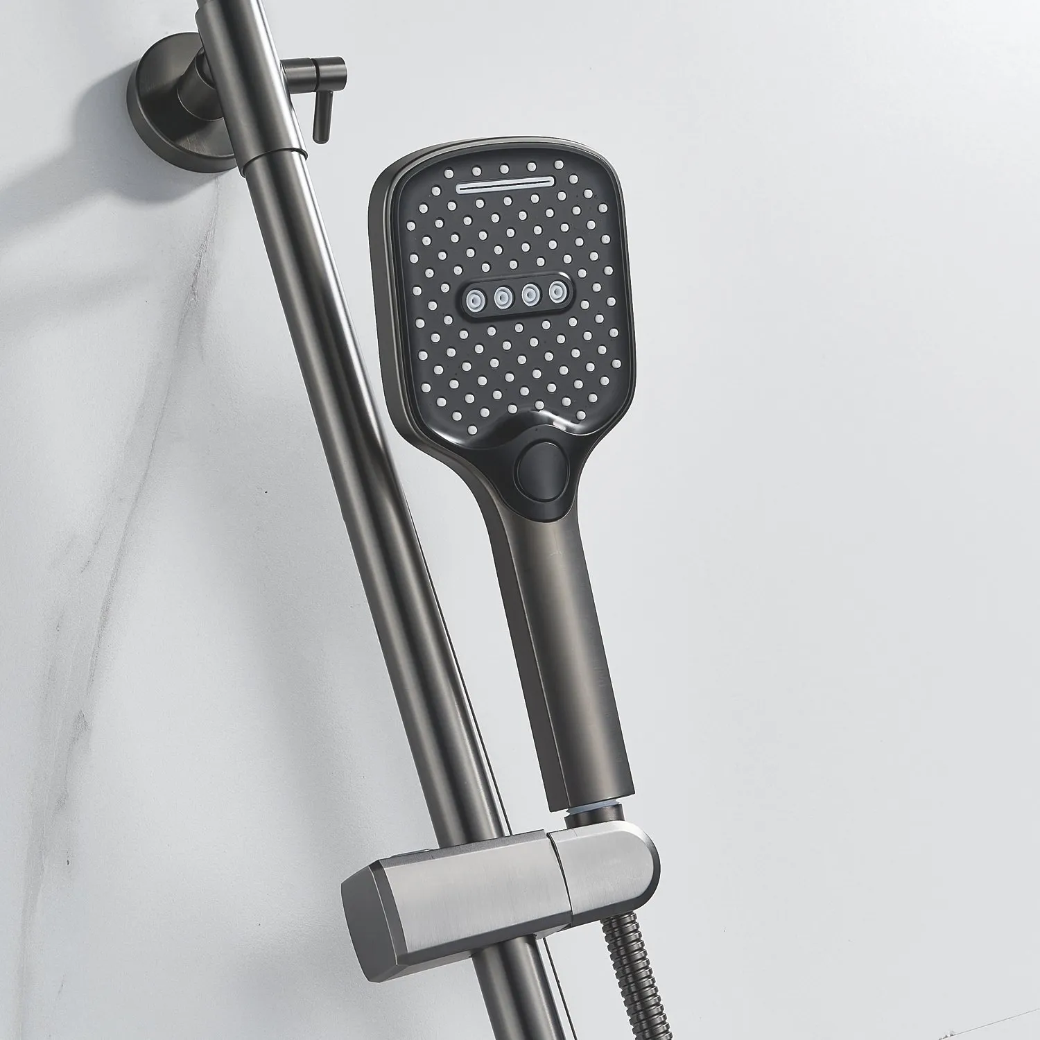 Душевая система Shevanik S4136T, оружейная сталь