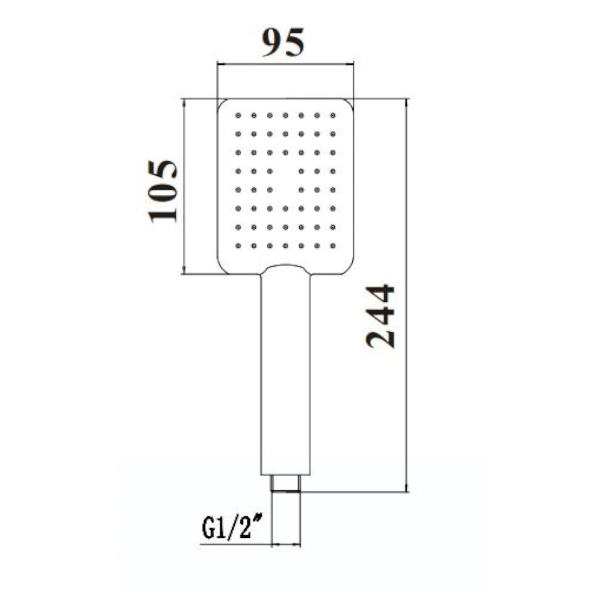 Лейка для ручного душа 1/2″ (1 режим) Savol S-FSP01H