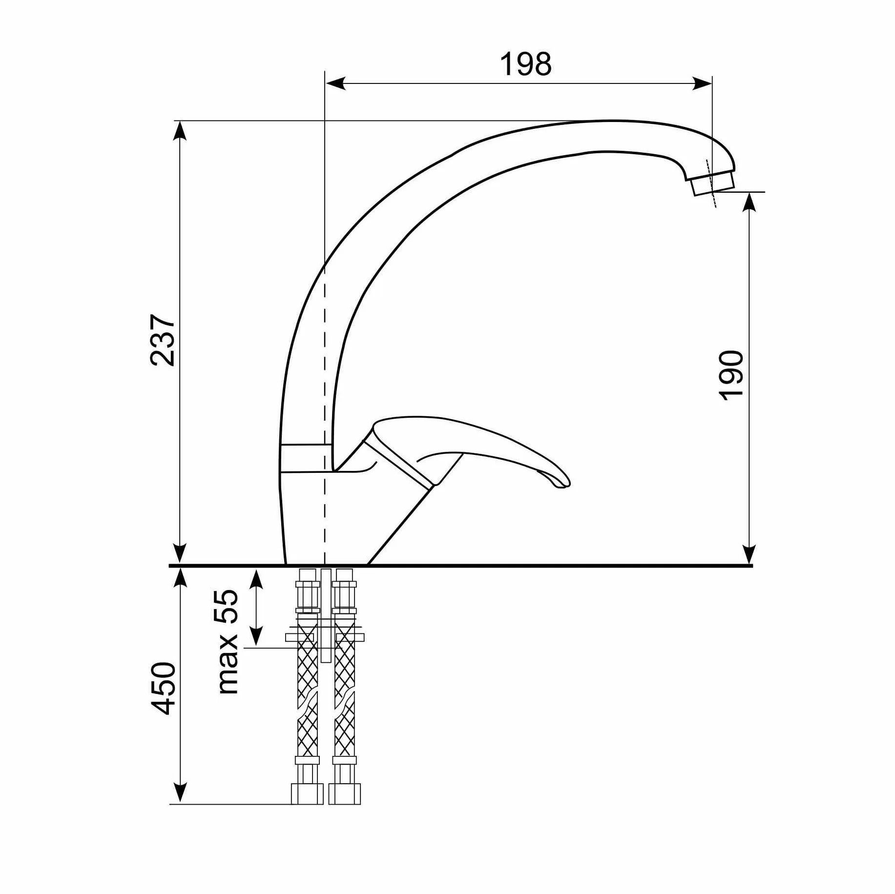 Смеситель для кухни Ulgran UQ-007-02, лен