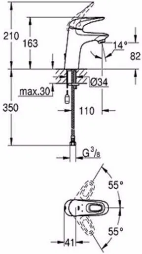 Смеситель для раковины Grohe Eurostyle New 33557003 хром