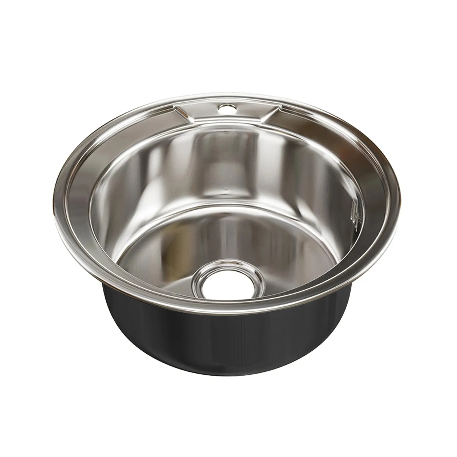 Мойка MIXLINE круг d 49 (0,4) вып 3 1/2" (глуб чаши 16см) с сифоном/ПОЛИМЕР (558487)