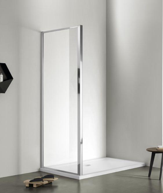 AQ NAA 6310-100 Неподвижная душевая стенка AQUATEK 1000x2000, для комбинации с дверью, профиль хром, стекло прозрачное