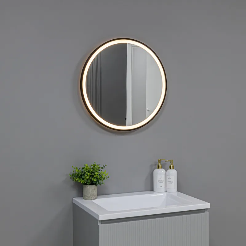 Зеркало Silver Mirrors Делуна/Deluna D600 TX (алюм. профиль, цвет черный, бесконтактный сенсор)
