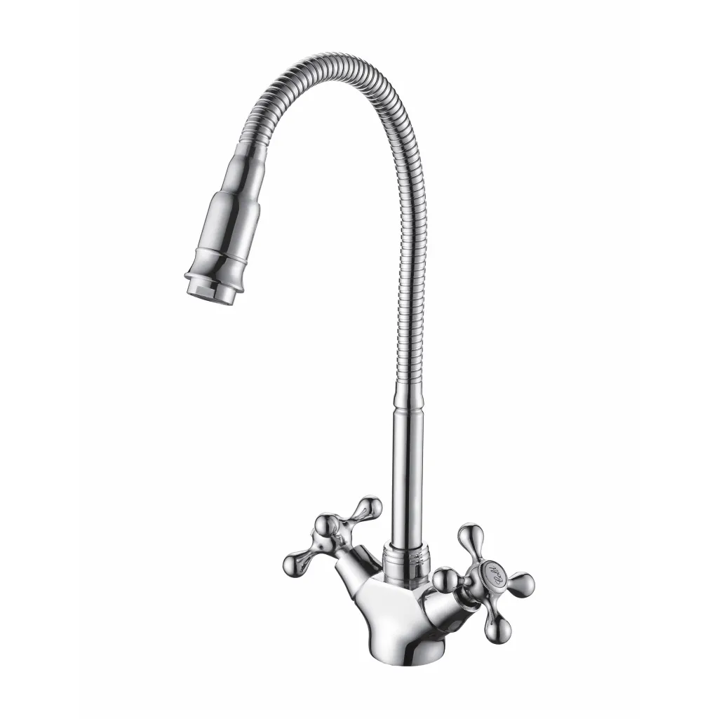Смеситель для кухни с гибким изливом D-Lin D156810-Q, хром