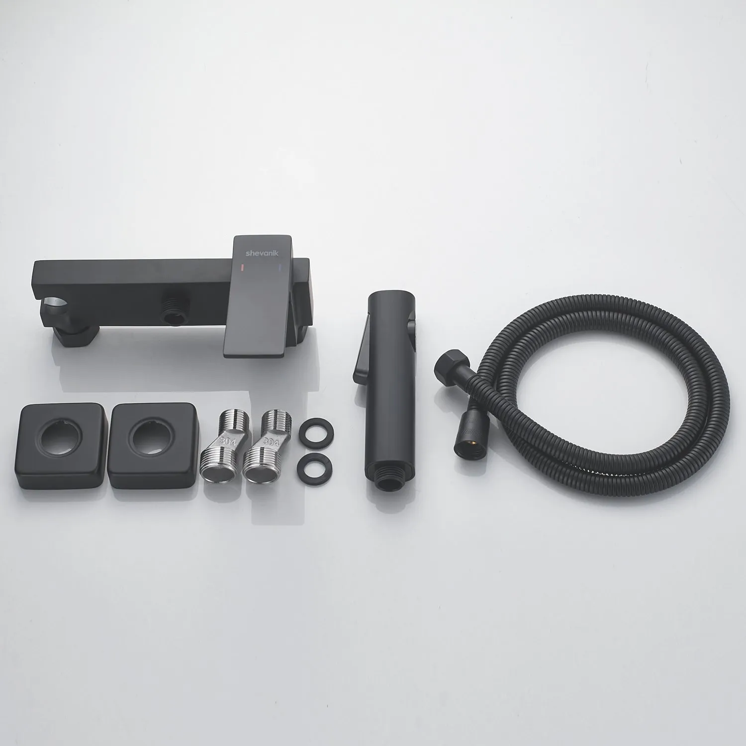 Гигиенический душ со смесителем Shevanik S4005H-1, черный