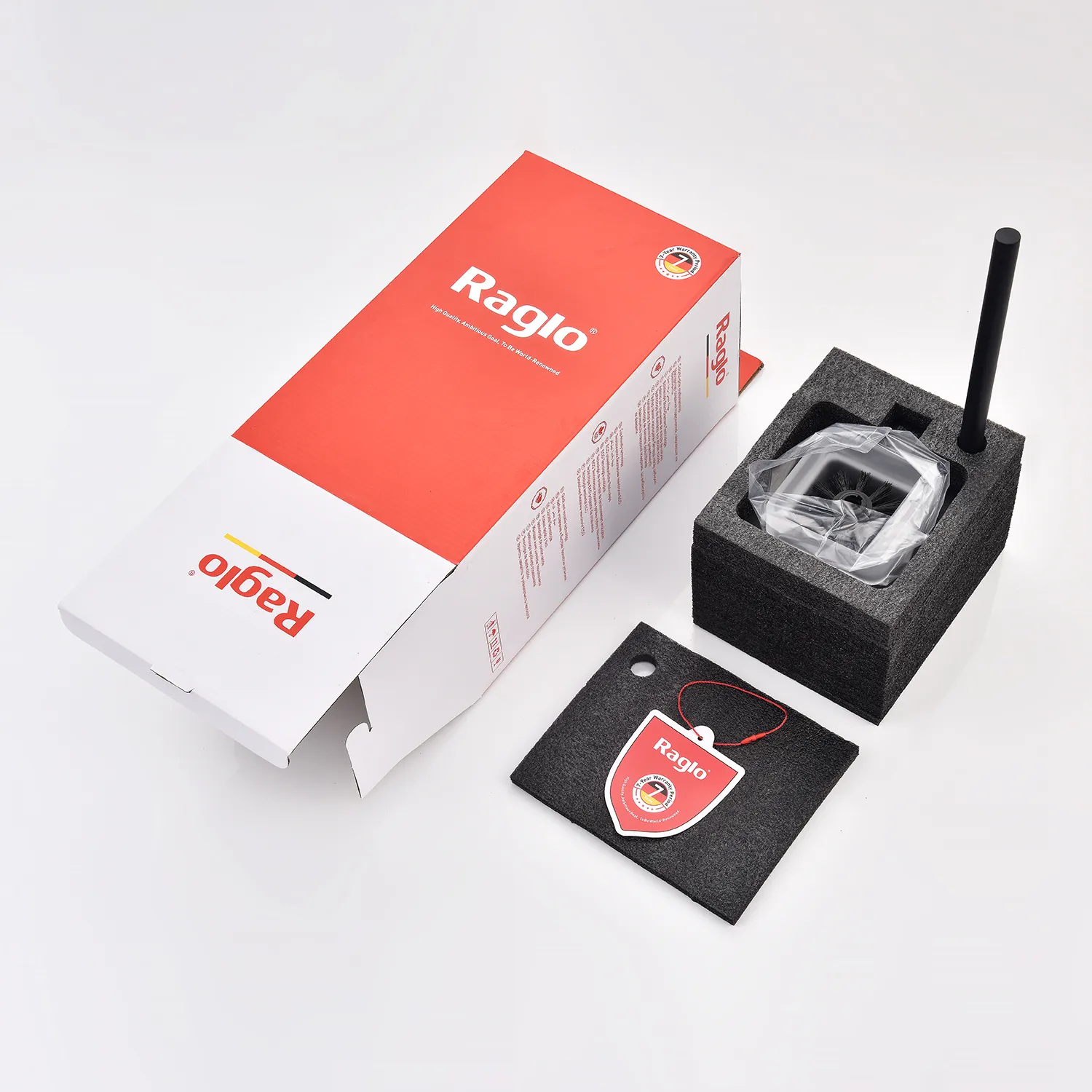Ёршик для унитаза Raglo R301.10.06 с держателем,черный