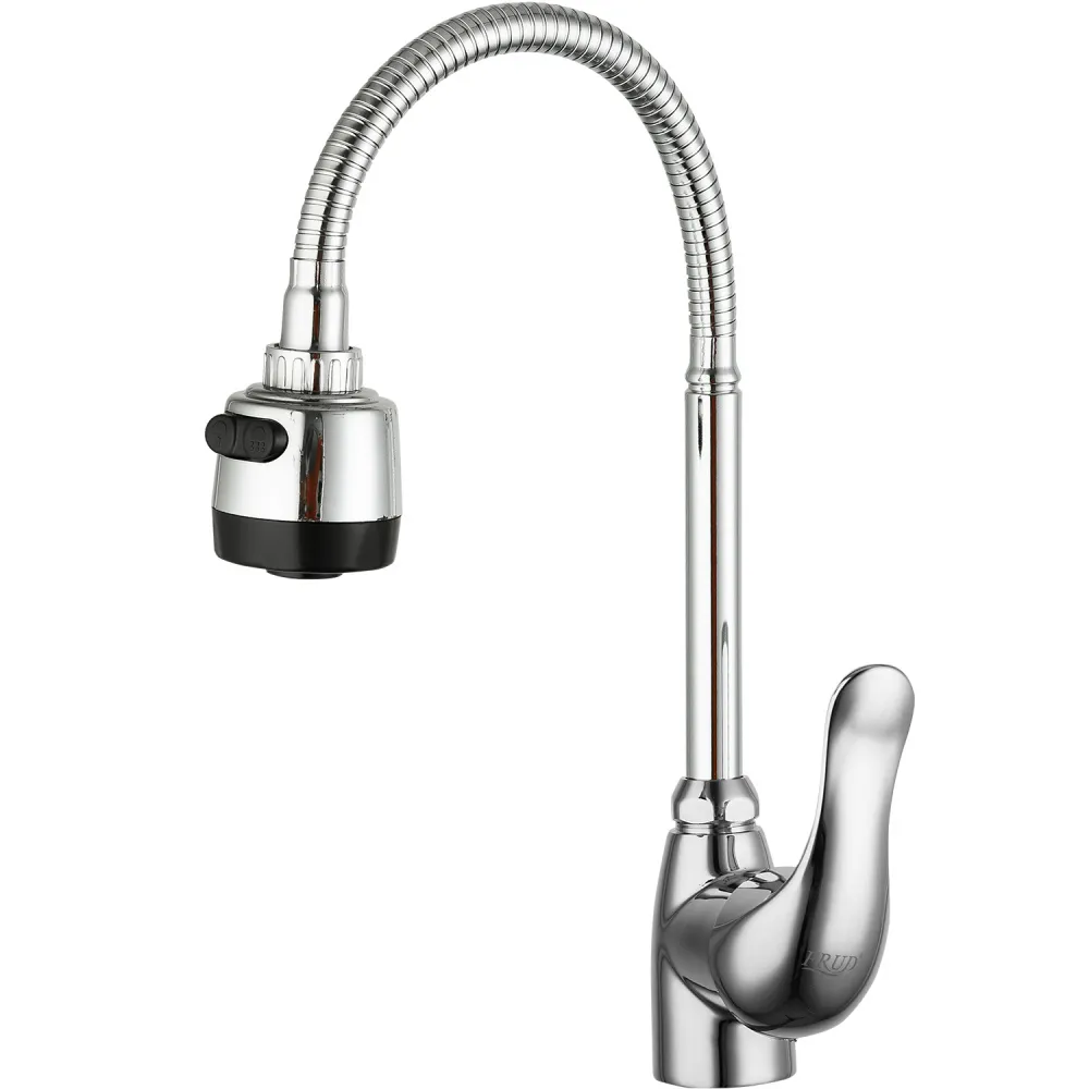 Смеситель для кухни с гибким изливом и режимом душ FRUD R42055-3, хром