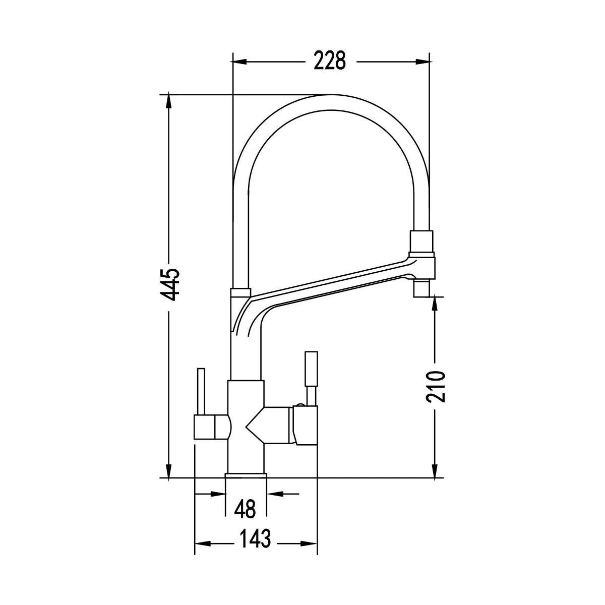 Смеситель для кухни с подключением фильтра воды Rose R658G, золотой сатин