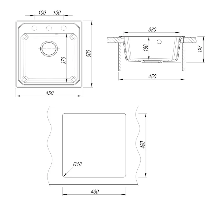 Кухонная мойка Dr. Gans КАРДИНАЛ 29.030.B0450.403, латте