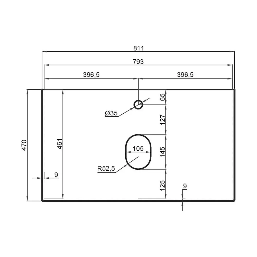 Столешница La Fenice Granite Gray Structural Terra 80 см, белая