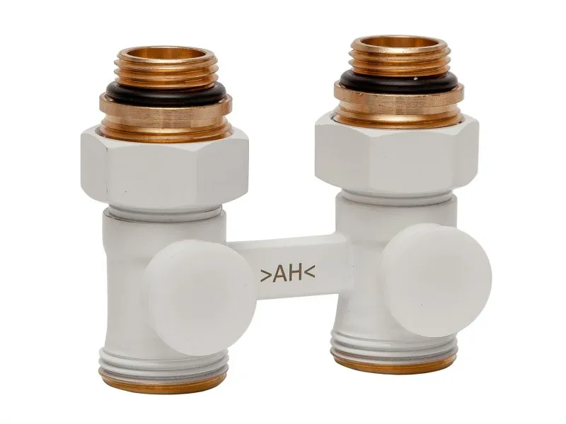 Узел подключения радиатора H-образный ARROWHEAD белый прямой 3/4"- 1/2"