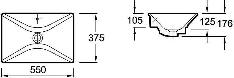Раковина-чаша Jacob Delafon Reve 55 х 37.5 E4819-0