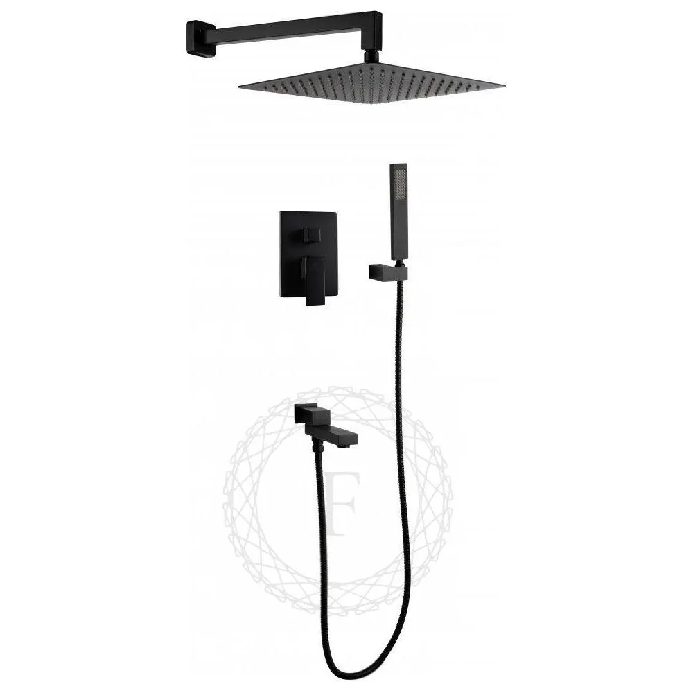 Душевая система встраиваемая FILARETE Fing FL1040BL, черный