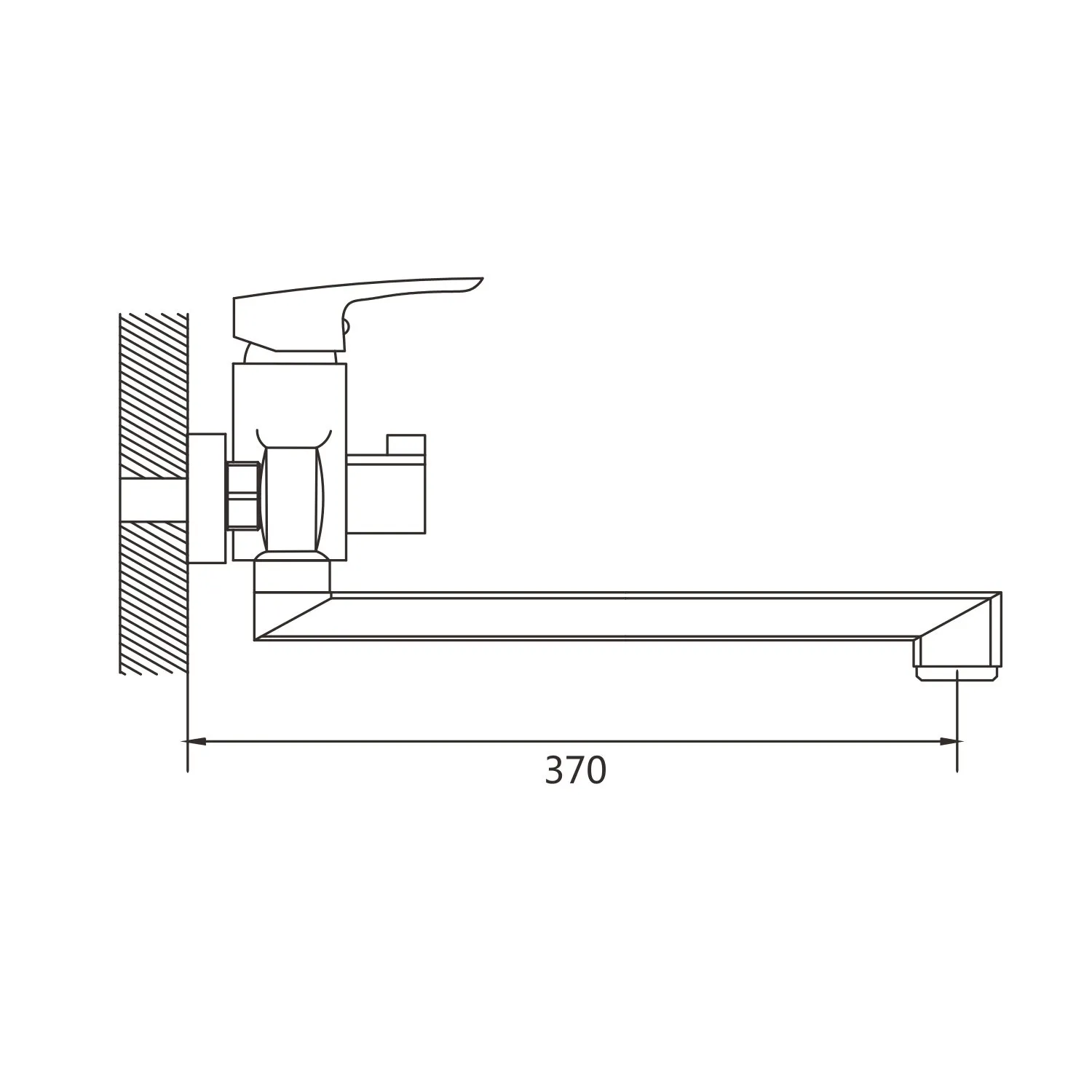 Смеситель для ванны Shevanik S8522H, черный