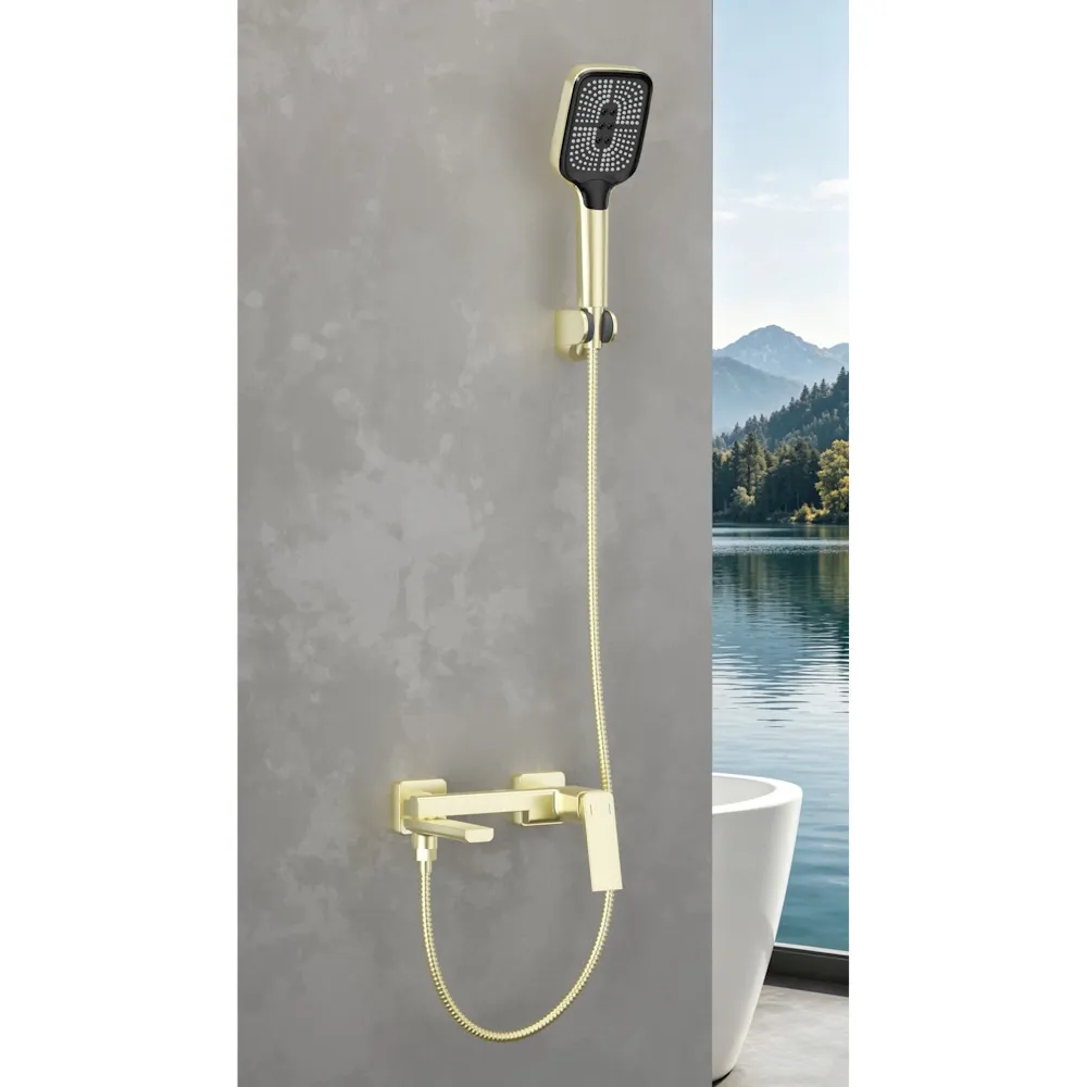 Смеситель для ванны Savol S-DG2324C, матовое золото