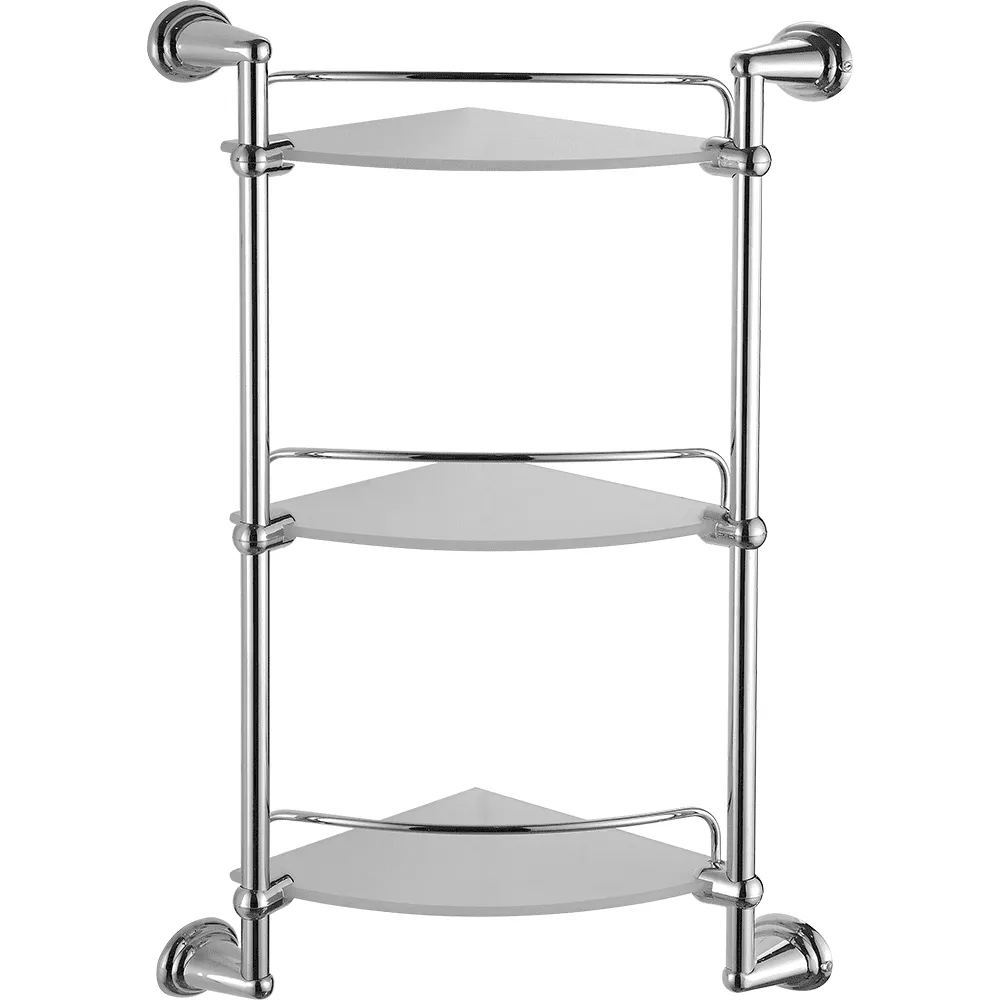 Полка FASHUN угловая трёхярусная хром (A1507-3)