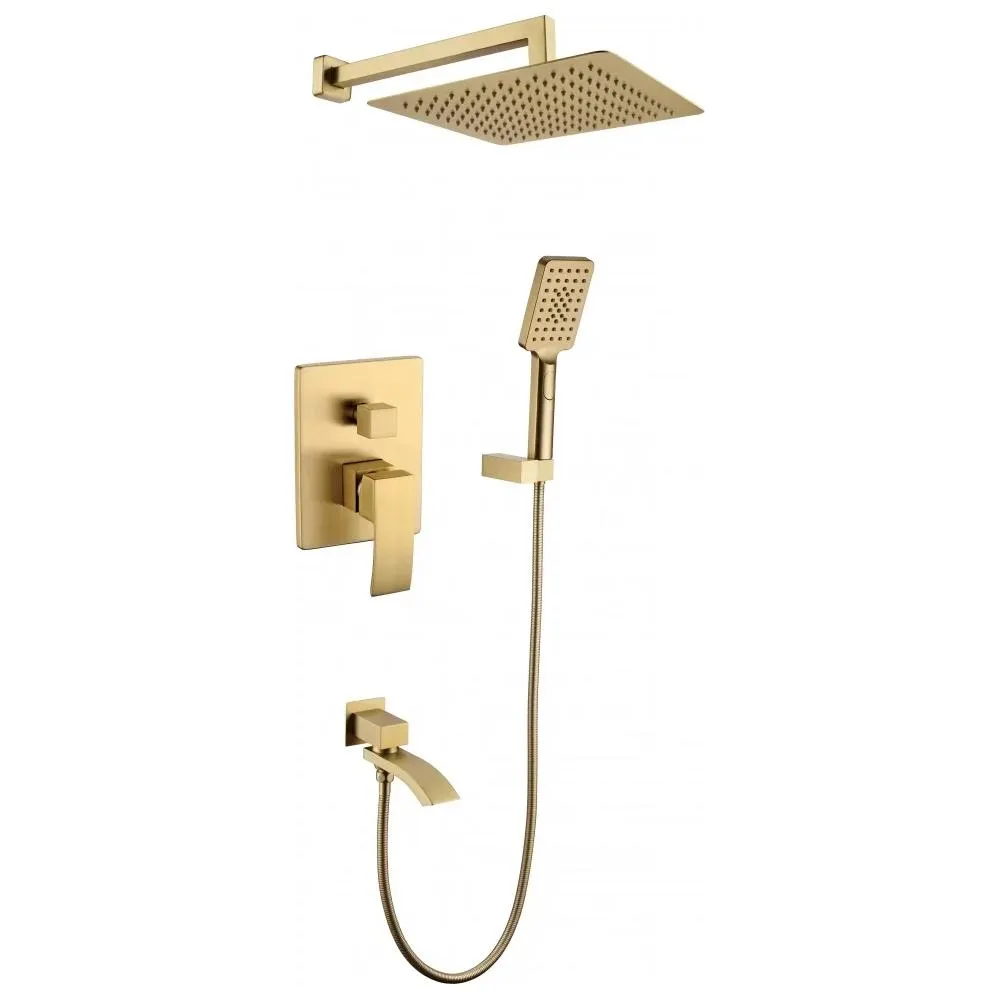 Душевая система встраиваемая Grocenberg GB5007MG, матовое золото