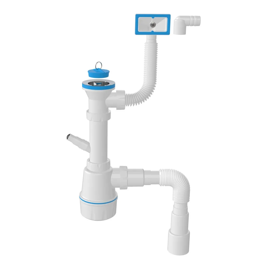 Сифон для кухонной мойки с переливом Nova NV1036