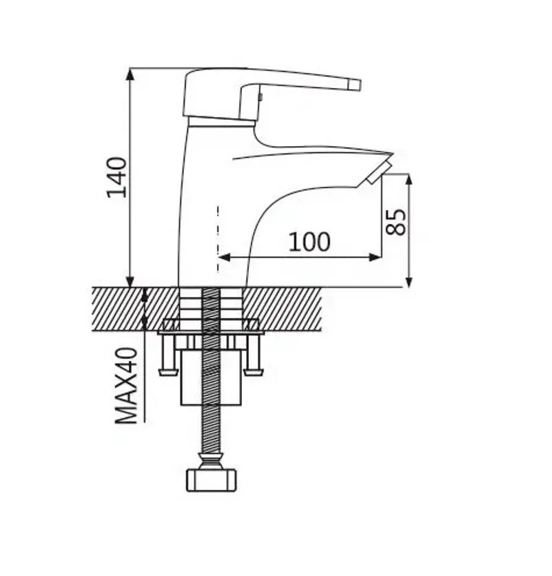 Смеситель для раковины Shevanik S5001, хром