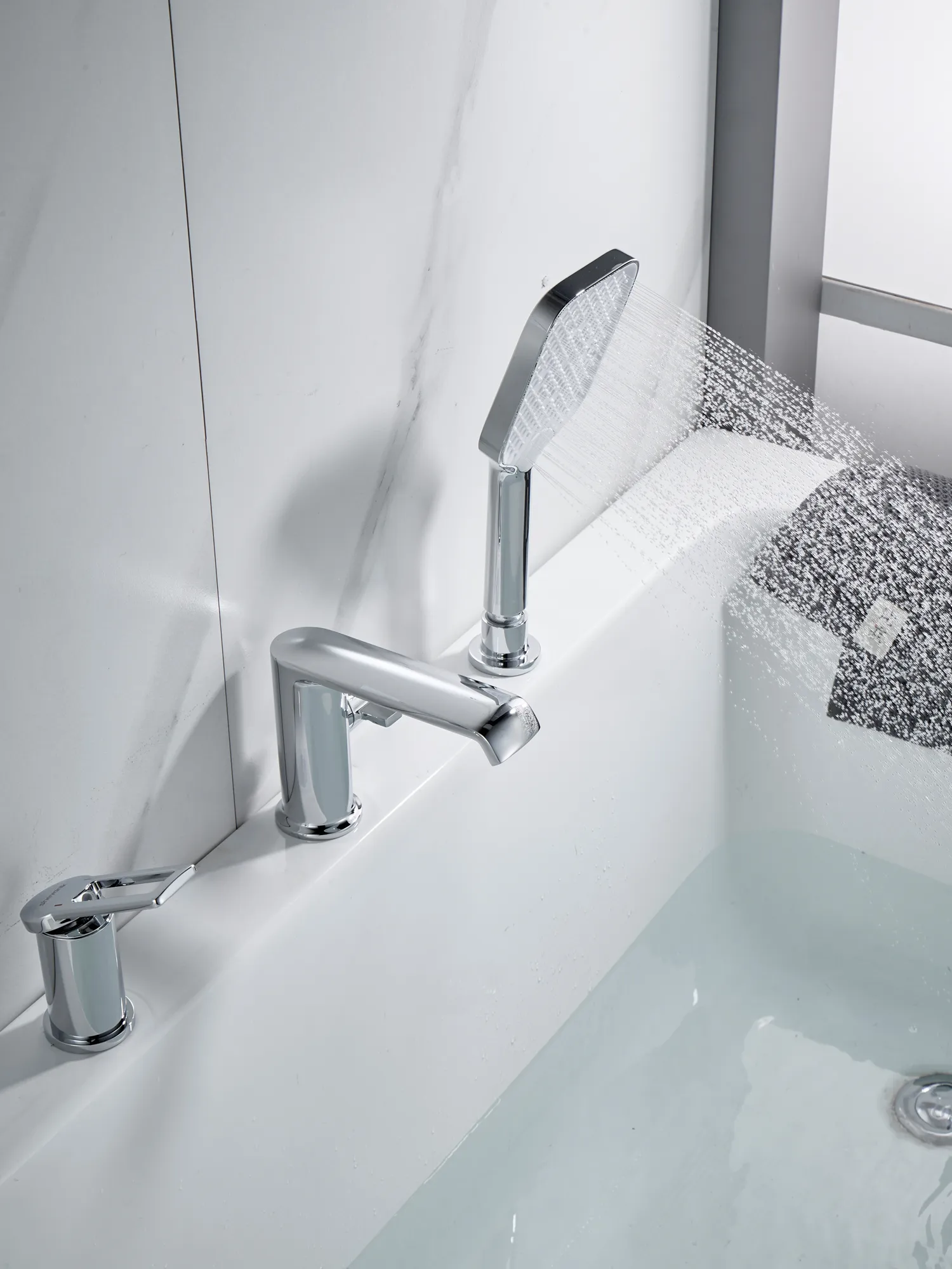 Смеситель на борт ванны Shevanik S4812, хром
