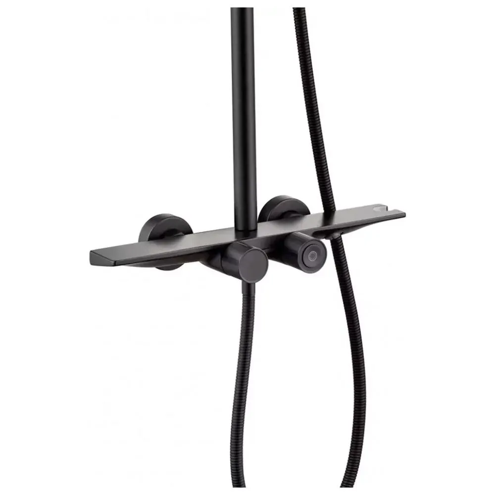 Душевая система с термостатом Grocenberg GB7038BL, черный