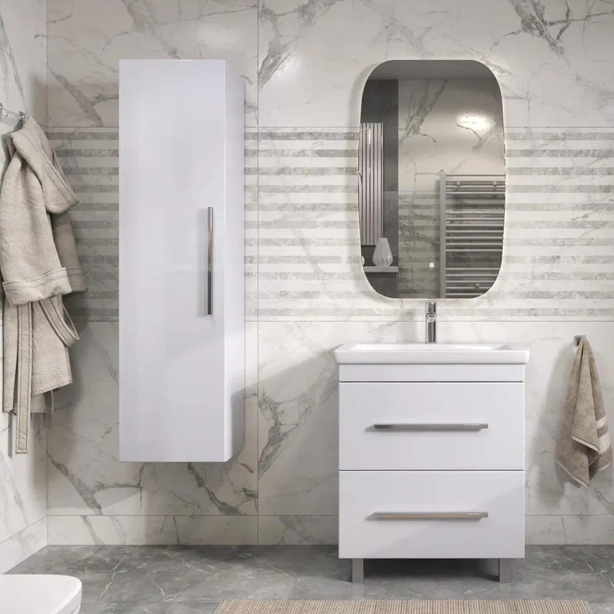 Тумба с раковиной напольная VIGO Land 020, 70 см