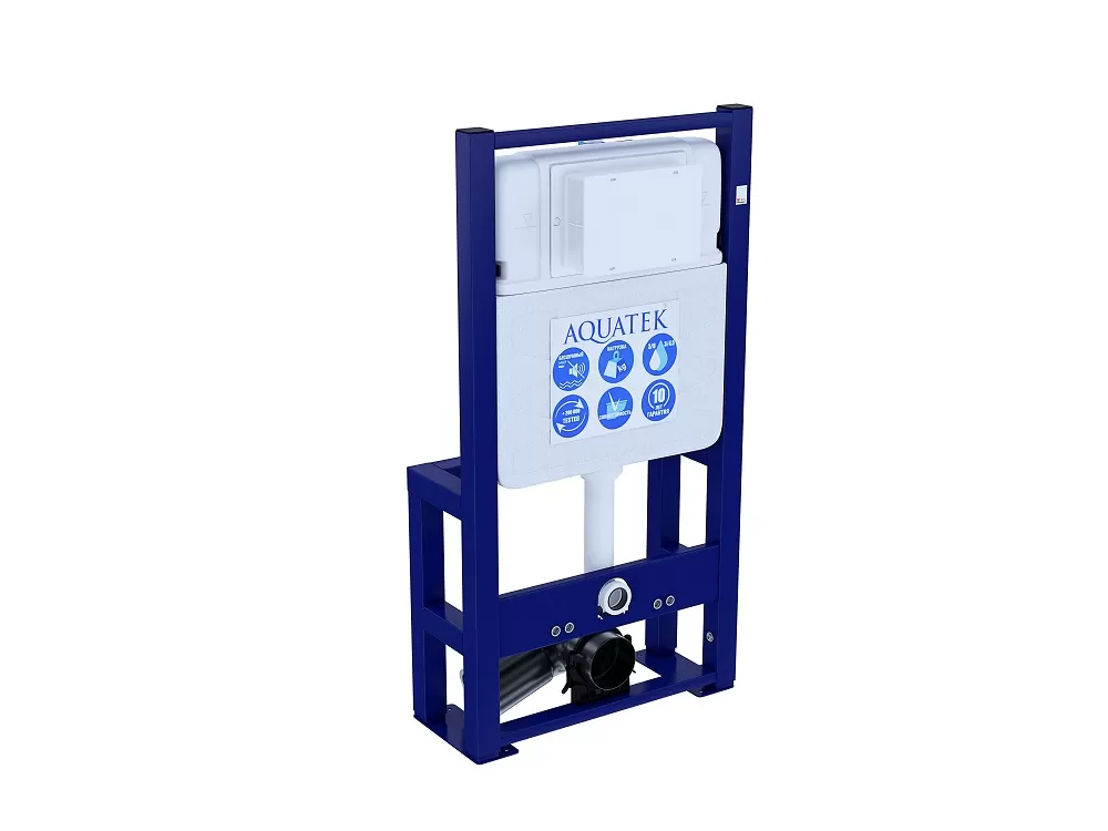 SET AQUATEK ПОЛАРИС (рама AQUATEK Standard INS-0000016+унитаз ПОЛАРИС AQ0700-00 с тонким сиденьем soft-close+панель KDI-0000010