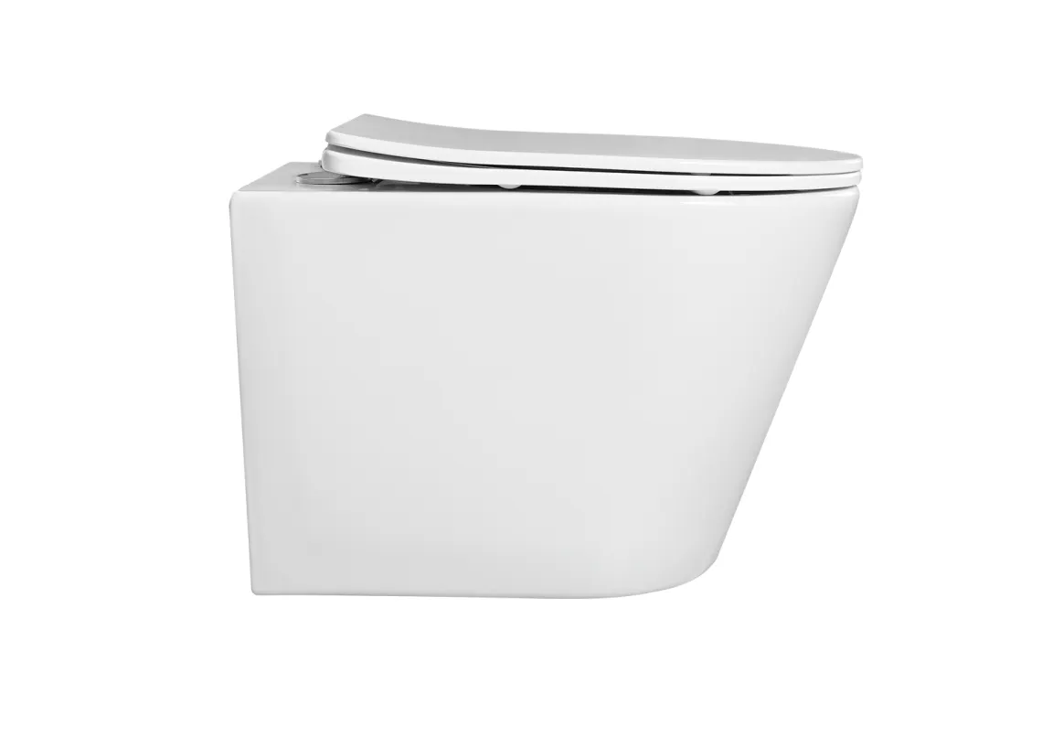 Унитаз-компакт подвесной AQUATEC ВЕГА TORNADO 490*360*320мм, тонкое сиденье с механизмом плавного закрывания, крепеж AQ1904T-00