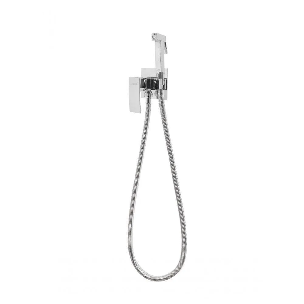 Гигиенический душ со смесителем встраиваемый Hansberge H3077C, хром