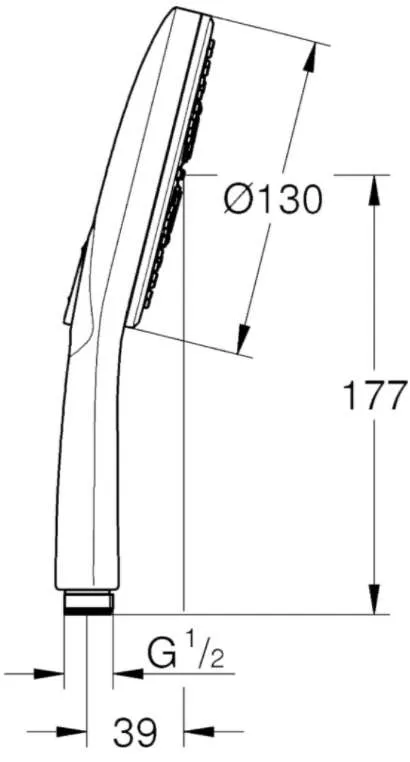 Душ ручной вида струи Grohe Rainshower SmartActive 130 3, хром (26574000)