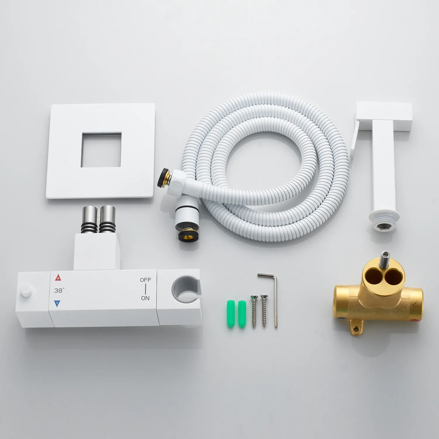 Гигиенический душ с термостатом Rose R965C, белый