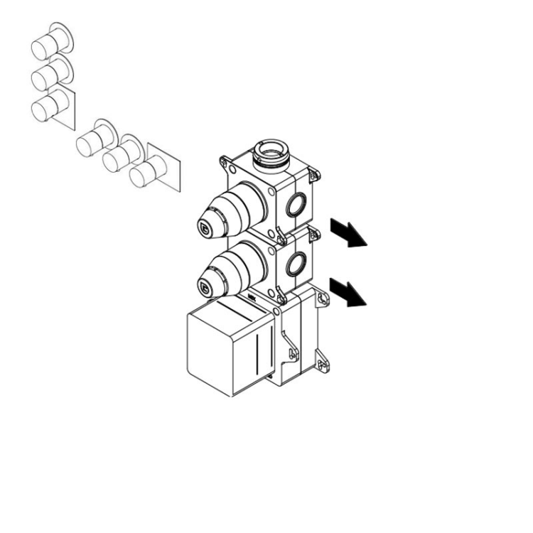 Внутренняя часть Ritmonio назначение-смеситель для душа термостатический, не окрашен (PM0030J)