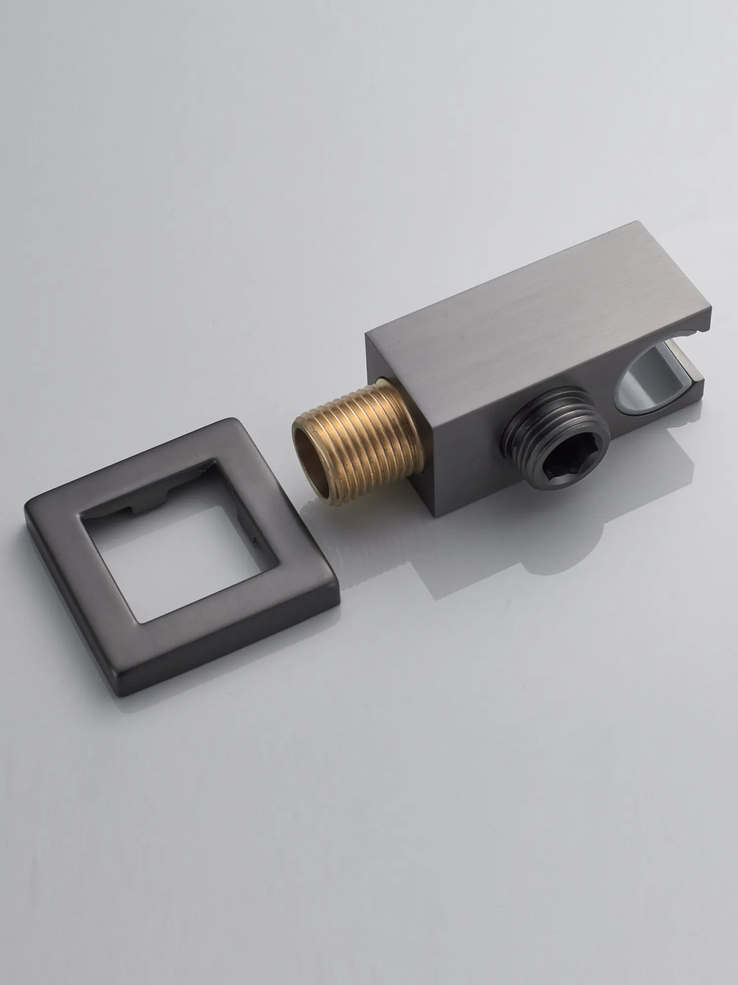 Гигиенический душ со смесителем Rose R2805T, оружейная сталь