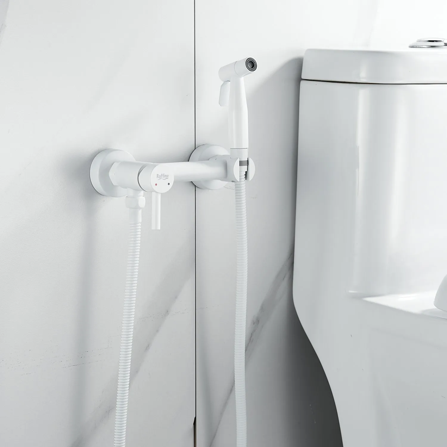 Гигиенический душ со смесителем Raffine F207C, белый