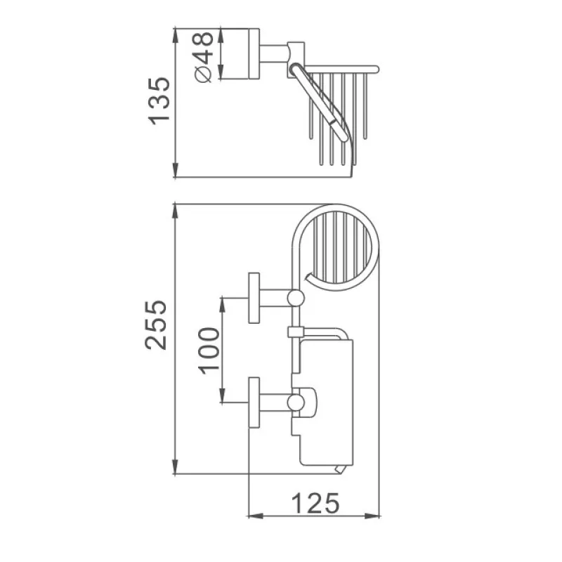 Держатель для туалетной бумаги D-Lin D242100, хром