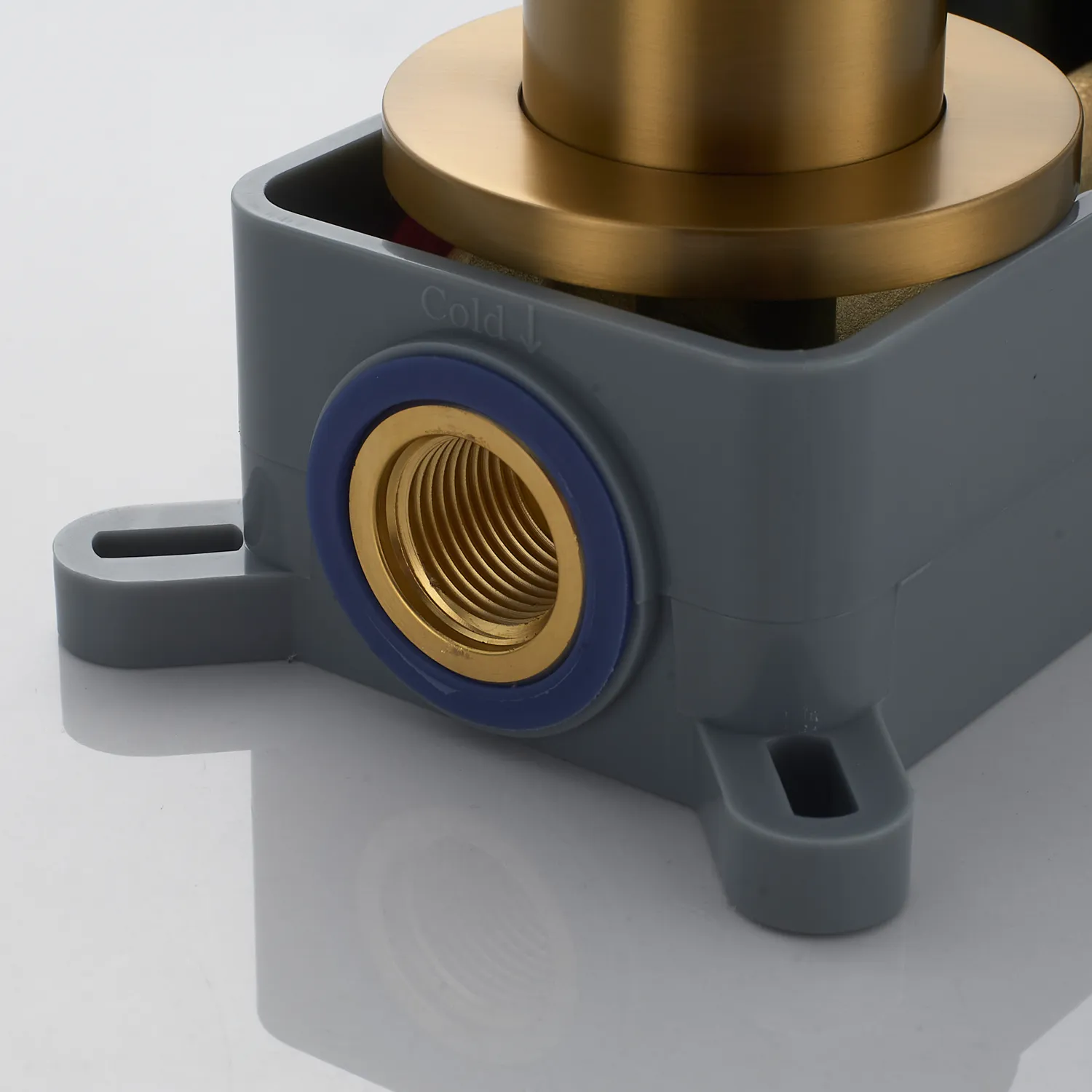 Смеситель для раковины встраиваемый Shevanik S4341G, золотой сатин