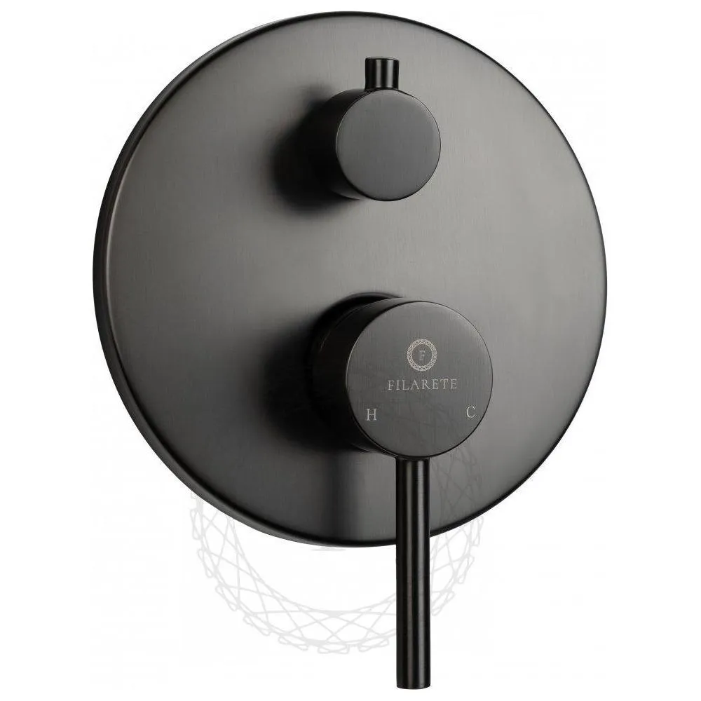 Душевая система встраиваемая FILARETE Roun FL1022BG, графит