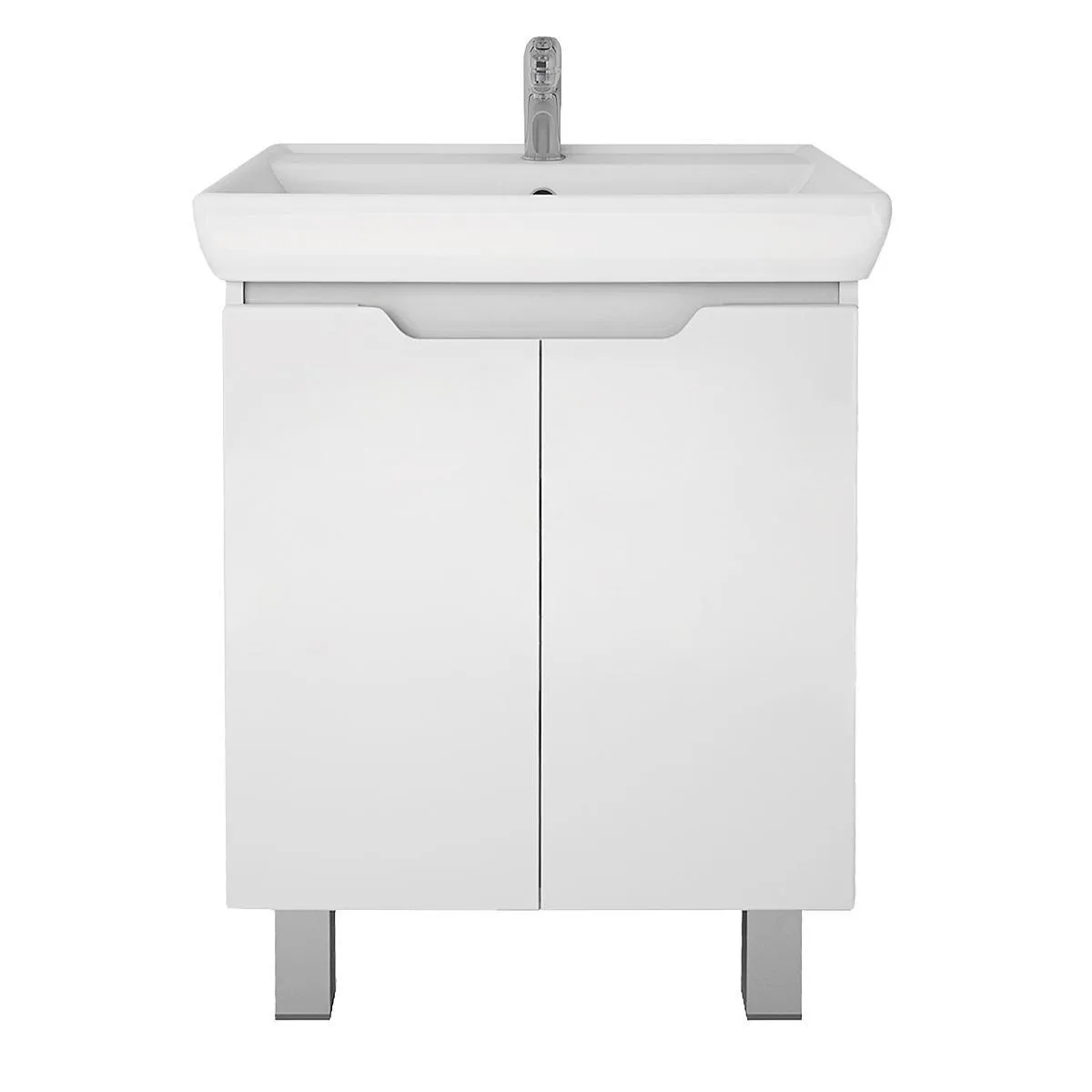 Тумба с раковиной подвесная Dreja Q Plus (D) 60 см, белый